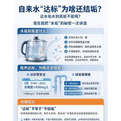 自来水“达标”为啥还结垢？这水垢水到底能不能喝？