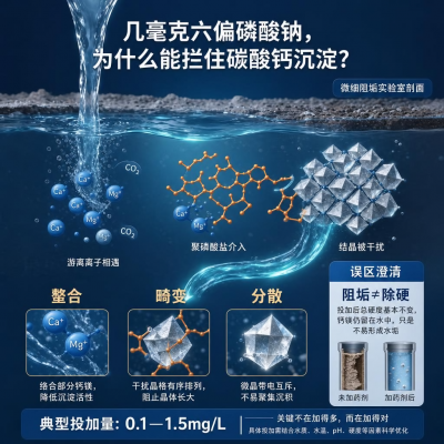 市政自来水使用六偏磷酸钠阻垢剂，到底是怎么 “拦住” 水垢的？